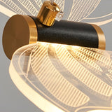Creative Butterfly LED Staircase Chandelier Modern Long High Ceiling Pendant Light
