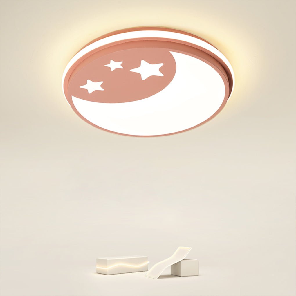 Modern Round Cartoon Pattern LED Ceiling Light for Kids Bedroom and Nursery