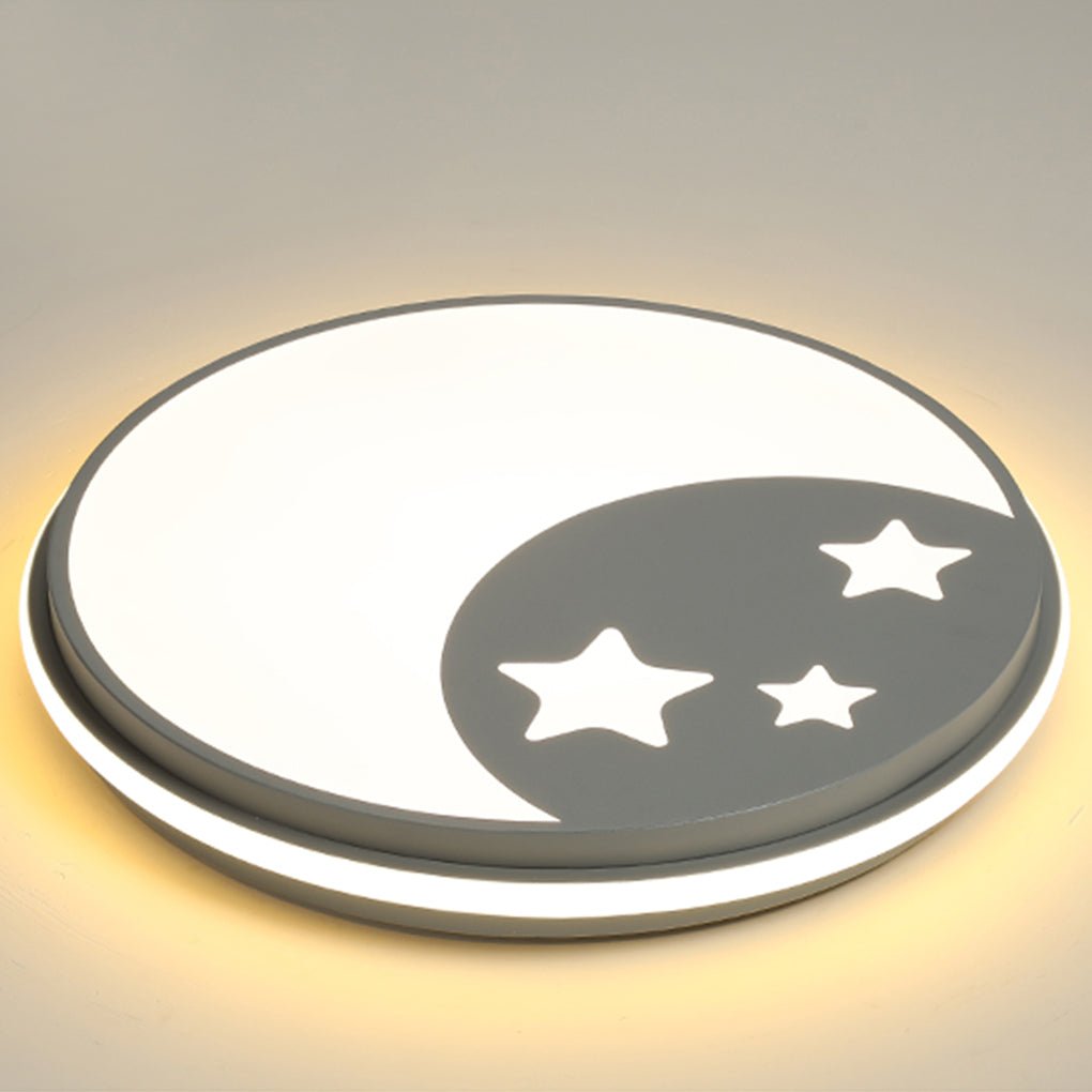 Modern Round Cartoon Pattern LED Ceiling Light for Kids Bedroom and Nursery