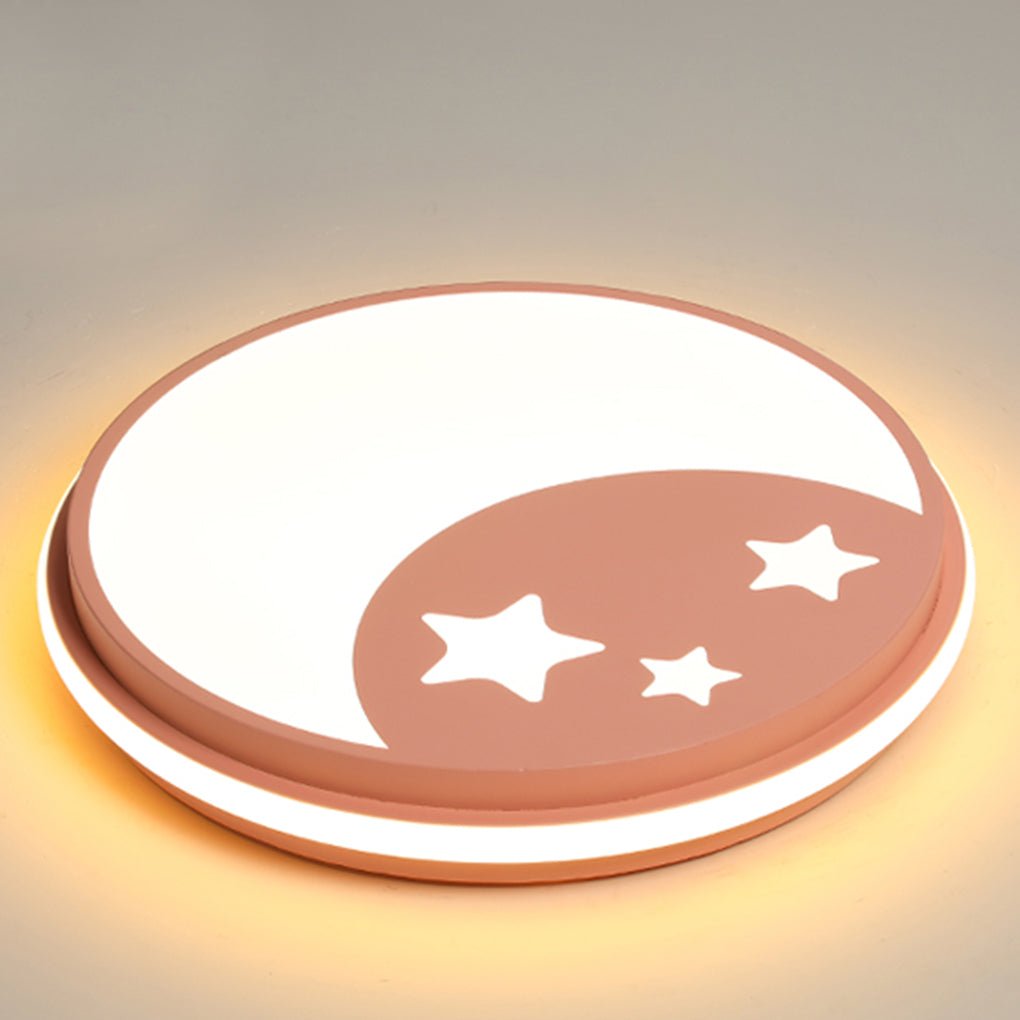 Modern Round Cartoon Pattern LED Ceiling Light for Kids Bedroom and Nursery
