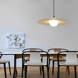 Creative Circular LED Hanging Lamp Contemporary Matte Black and White Kitchen Island Lighting