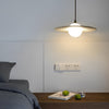 Creative Circular LED Hanging Lamp Contemporary Matte Black and White Kitchen Island Lighting