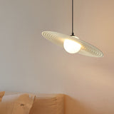 Creative Circular LED Hanging Lamp Contemporary Matte Black and White Kitchen Island Lighting