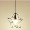 Creative Geometric Star Metal Pendant Light Modern Industrial LED Ceiling Fixture for Home
