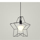 Creative Geometric Star Metal Pendant Light Modern Industrial LED Ceiling Fixture for Home