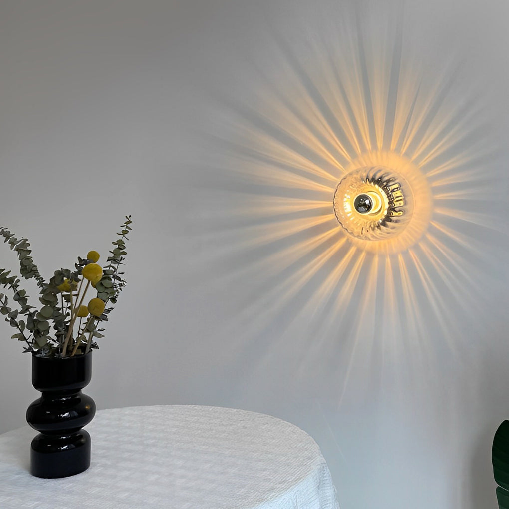Creative Jellyfish Glass Shade Wall Sconce Modern Art Deco Interior Lighting Fixture Gold Chrome