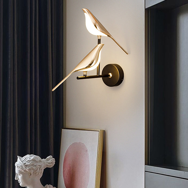 Creative Magpie Bird LED Wall Sconce Nordic Adjustable Dimmable Lighting for Bedroom