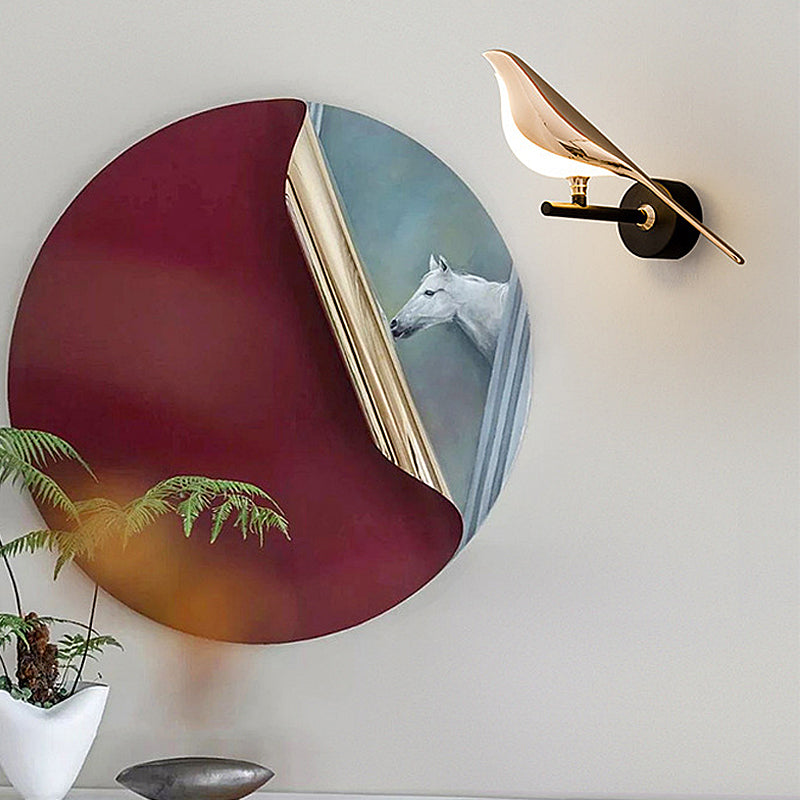 Creative Magpie Bird LED Wall Sconce Nordic Adjustable Dimmable Lighting for Bedroom