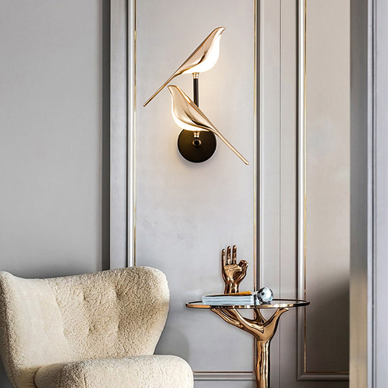 Creative Magpie Bird LED Wall Sconce Nordic Adjustable Dimmable Lighting for Bedroom