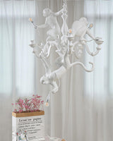 Creative Monkey Resin Pendant Light Modern Animal Themed Chandelier for Playful Interior Decor