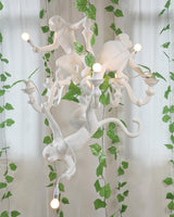 Creative Monkey Resin Pendant Light Modern Animal Themed Chandelier for Playful Interior Decor