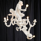 Creative Monkey Resin Pendant Light Modern Animal Themed Chandelier for Playful Interior Decor