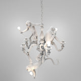 Creative Monkey Resin Pendant Light Modern Animal Themed Chandelier for Playful Interior Decor