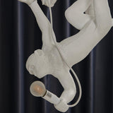 Creative Monkey Resin Pendant Light Modern Animal Themed Chandelier for Playful Interior Decor
