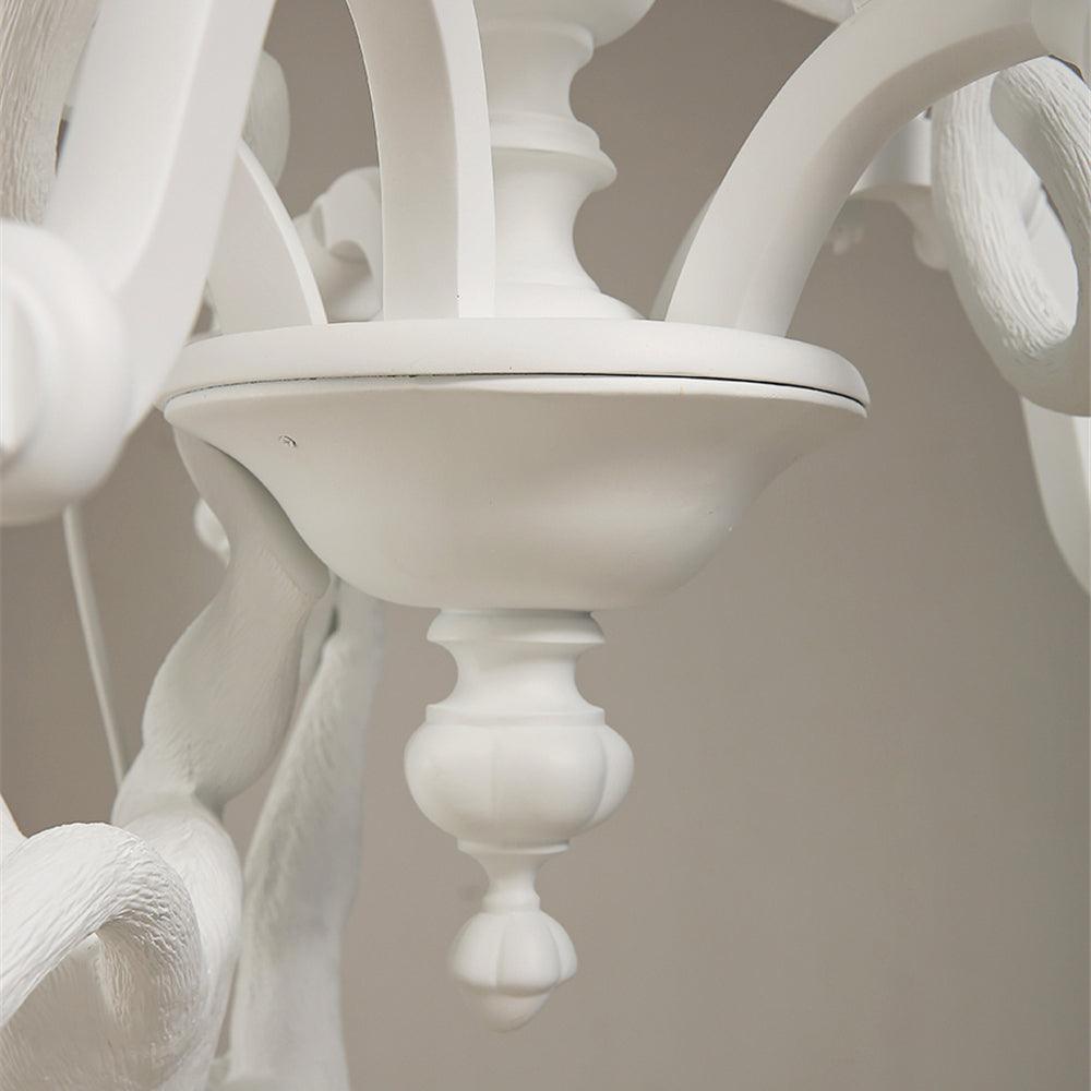 Creative Monkey Resin Pendant Light Modern Animal Themed Chandelier for Playful Interior Decor