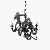 Creative Monkey Resin Pendant Light Modern Animal Themed Chandelier for Playful Interior Decor