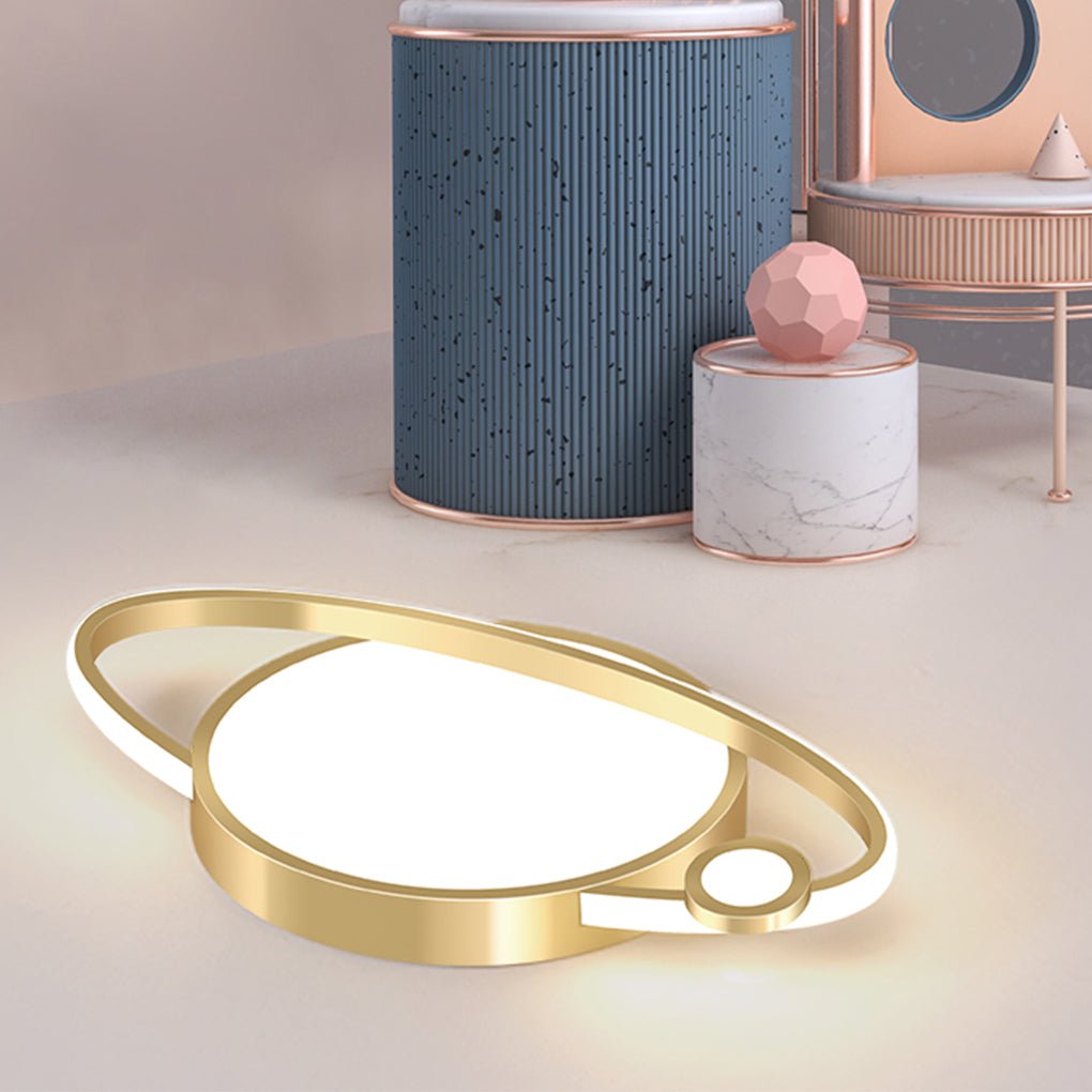 Modern Acrylic LED Ceiling Lamp with Intelligent Dimming and 3 Color Adjustable Remote Control Lighting