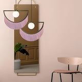 Creative Pink Tassel Chandelier Elegant Nordic LED Pendant Lighting for Modern Bedroom Decor