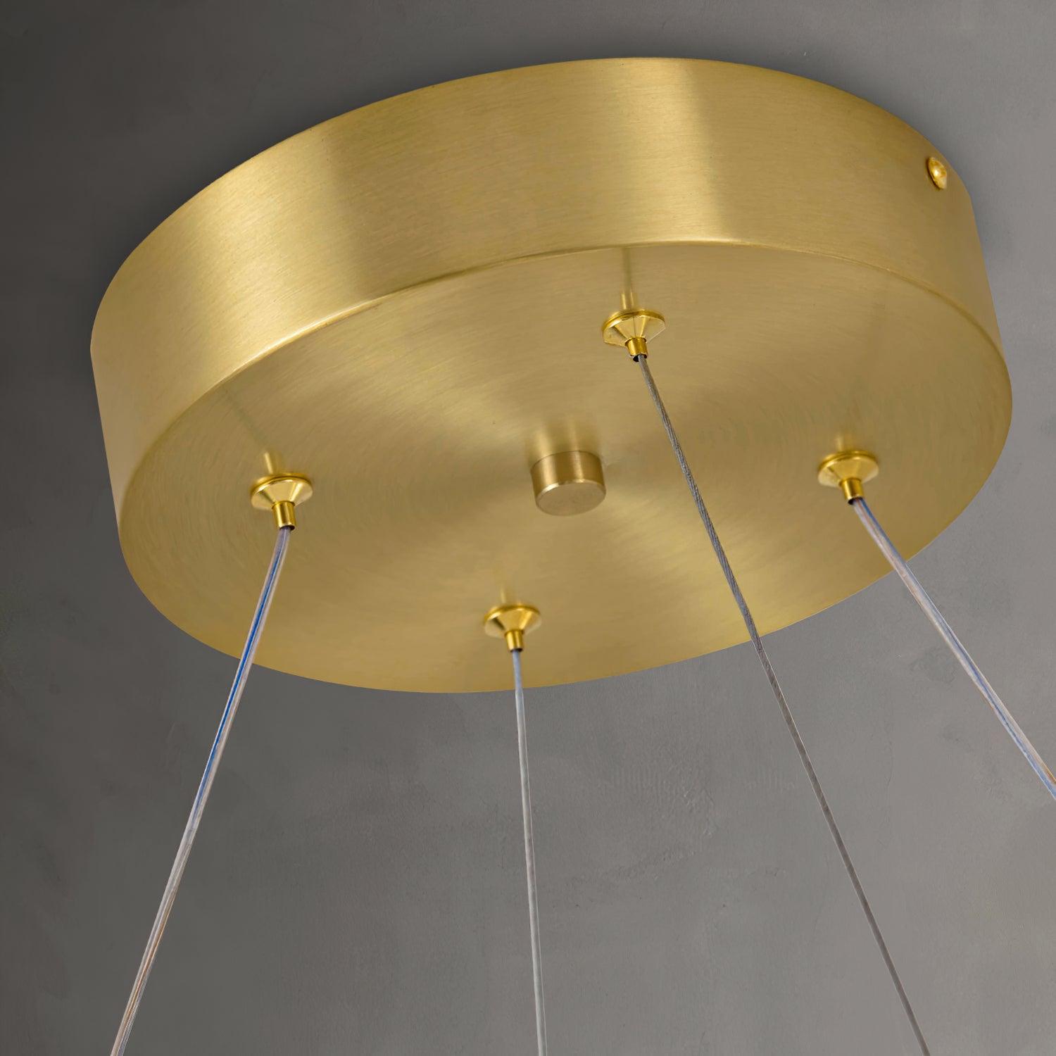 Crown Brass Chandelier with Hand Blown Glass Globes for Luxury Dining Room