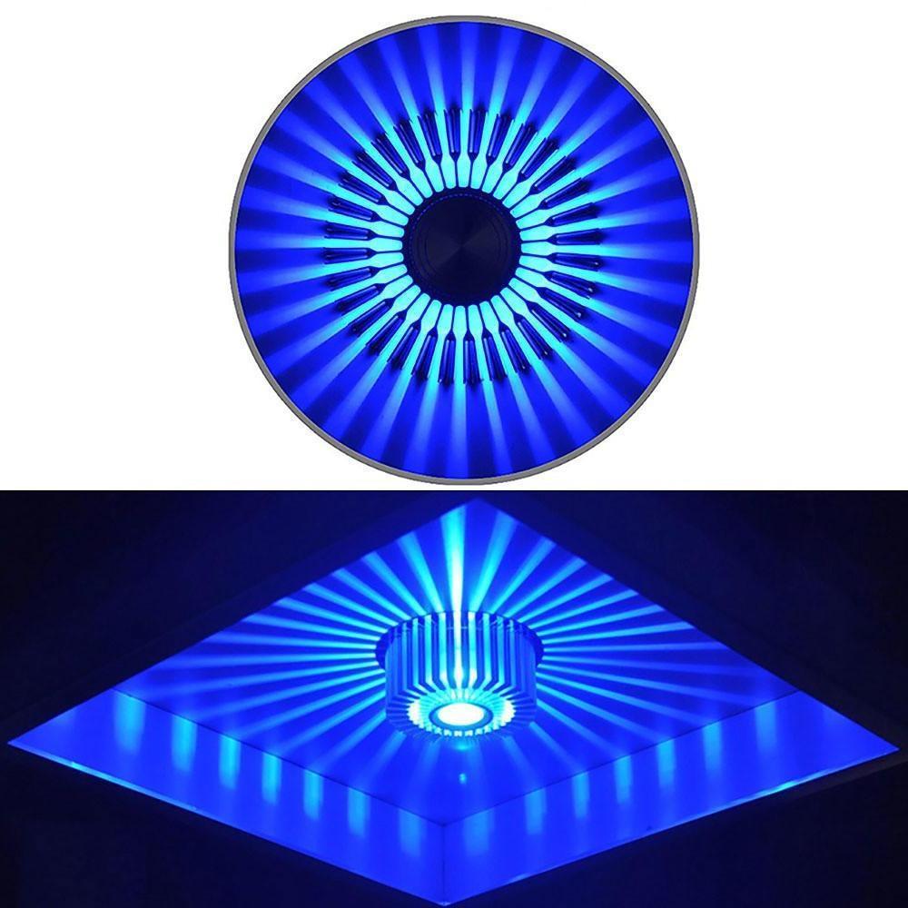Modern Geometric Dual Color LED Flush Mount Ceiling Light 4 Inch Small Ambient Lamp