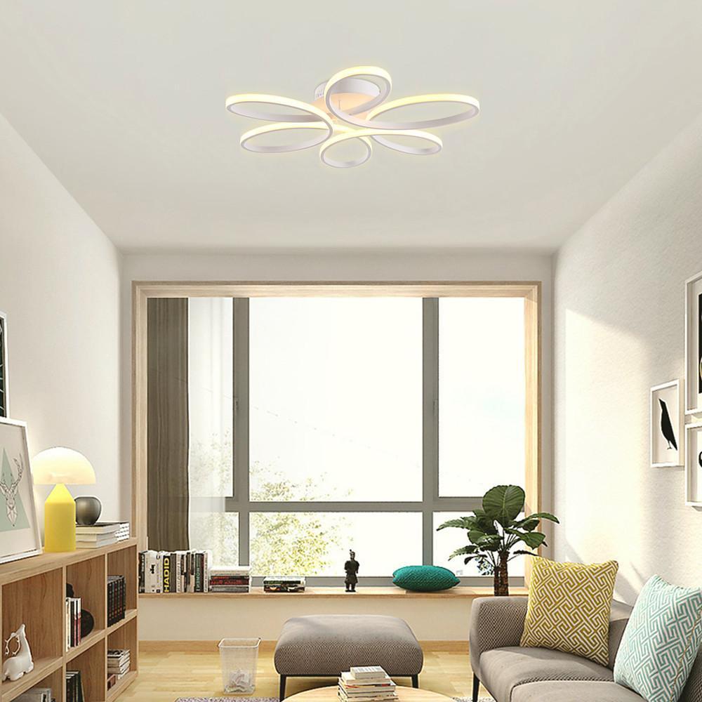 Modern Flower Petal LED Flush Mount Ceiling Light Dimmable Contemporary Fixture