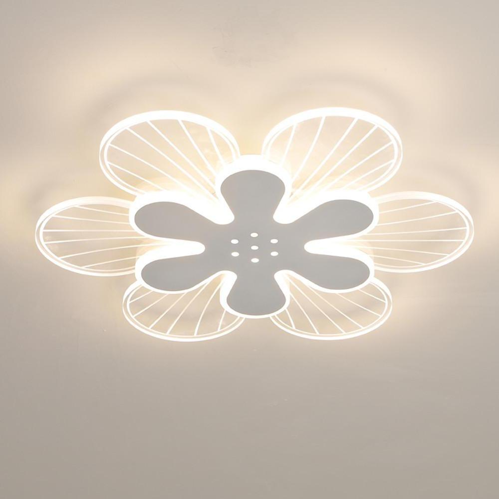 Modern Geometric Flower LED Flush Mount Ceiling Light Acrylic Dimmable Bedroom Fixture