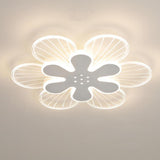 Modern Geometric Flower LED Flush Mount Ceiling Light Acrylic Dimmable Bedroom Fixture