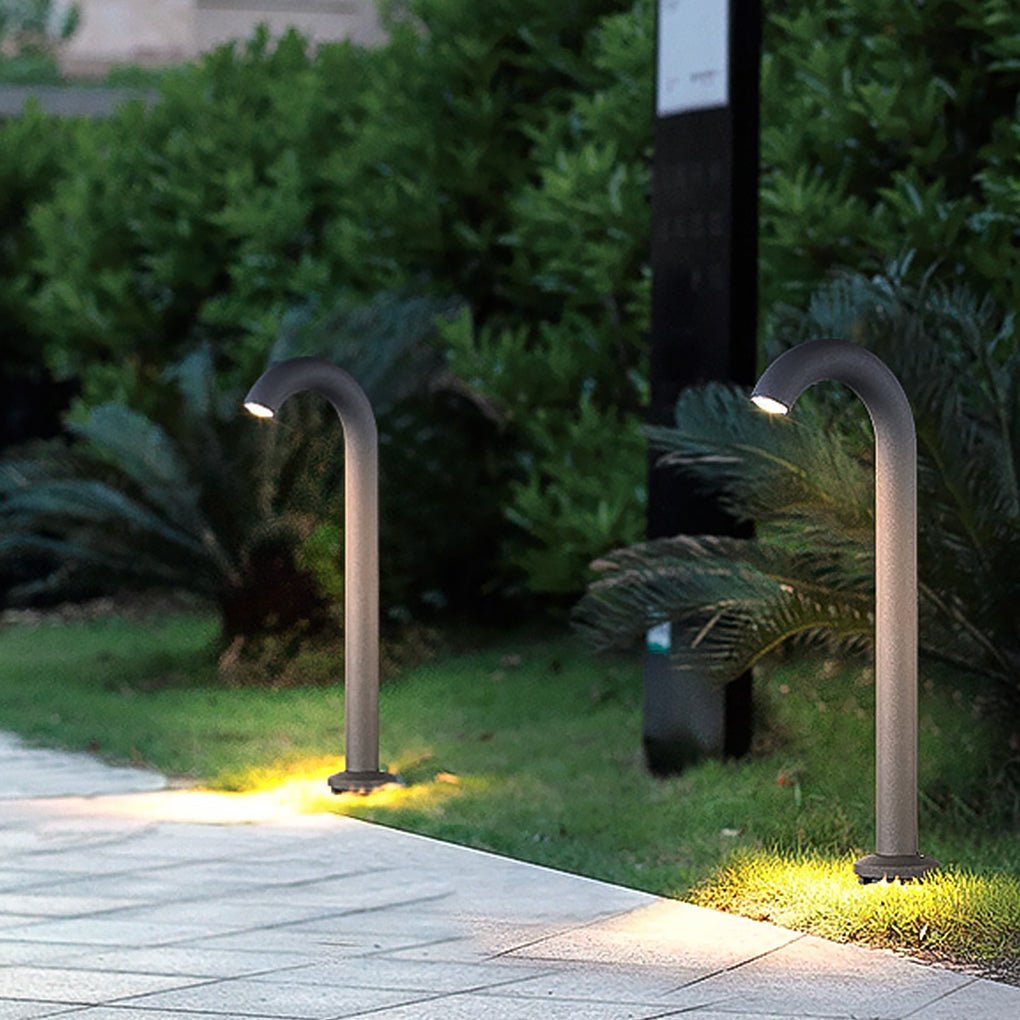 Curved Design Outdoor Pathway Light IP65 Waterproof LED Landscape Garden Villa Bollard