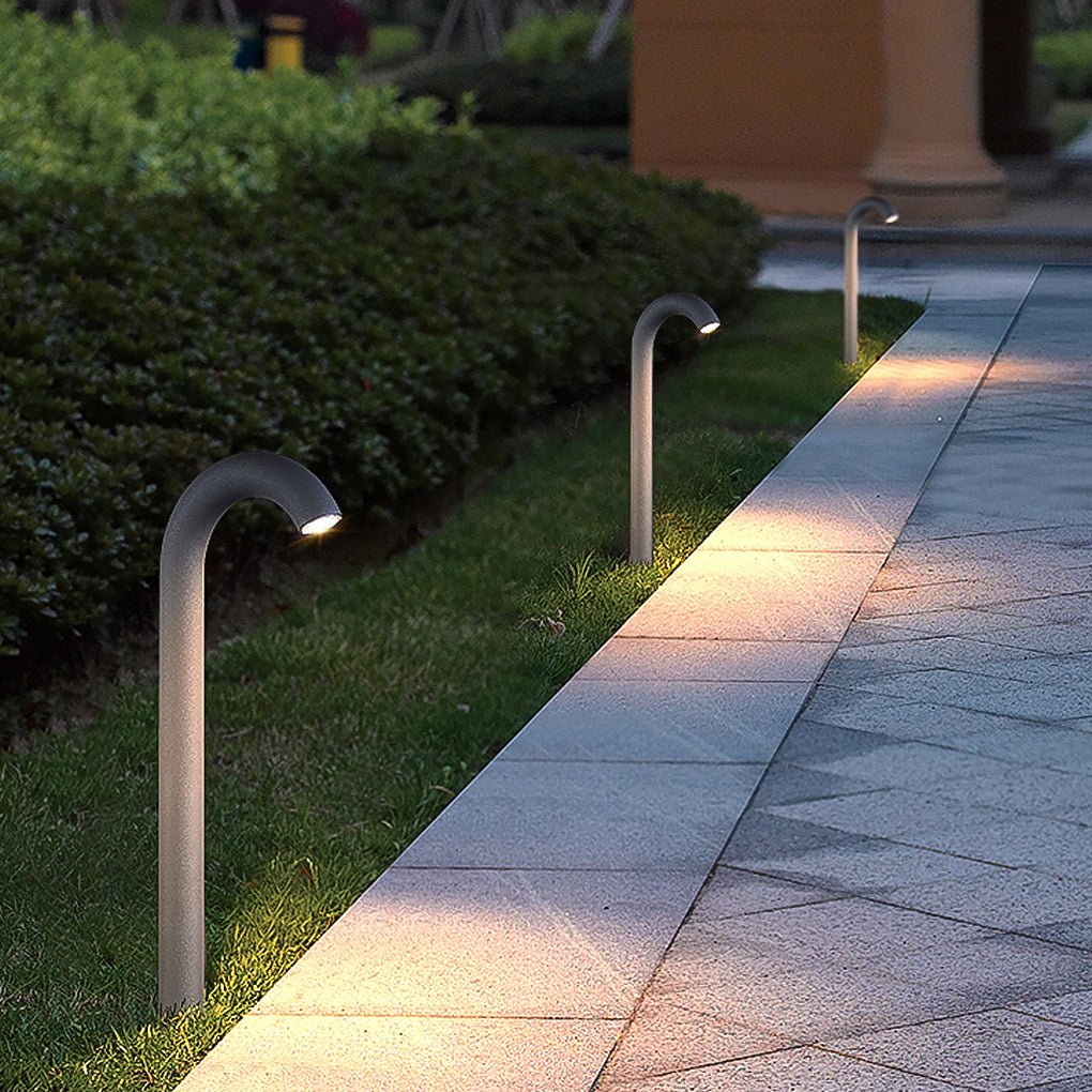 Curved Design Outdoor Pathway Light IP65 Waterproof LED Landscape Garden Villa Bollard