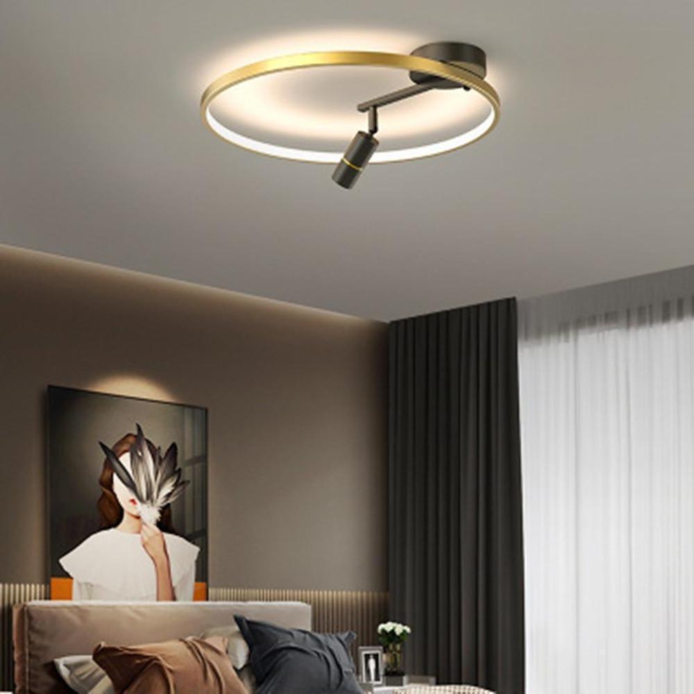 Modern Round LED Dimmable Flush Mount Ceiling Light Aluminum Circle Spotlight for Bedroom