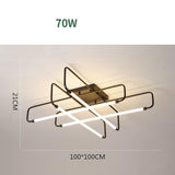 Modern Dimmable LED Geometric Lantern Flush Mount Ceiling Light Fixture for Living Room