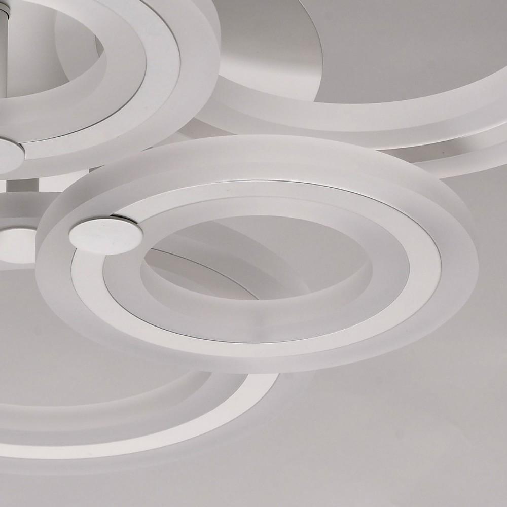 Modern Multi Ring LED Flush Mount Ceiling Light Dimmable Geometric Chandelier for Living Room