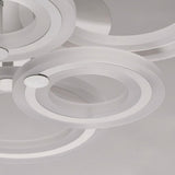 Modern Multi Ring LED Flush Mount Ceiling Light Dimmable Geometric Chandelier for Living Room