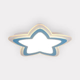 White Star Shaped LED Flush Mount Ceiling Light Minimalist Metal Fixture for Small Rooms