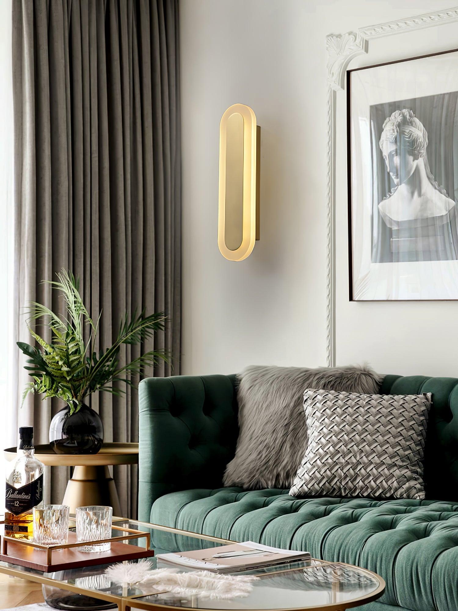 Daba Modern Brass LED Wall Sconce Minimalist Acrylic Indoor Wall Lamp