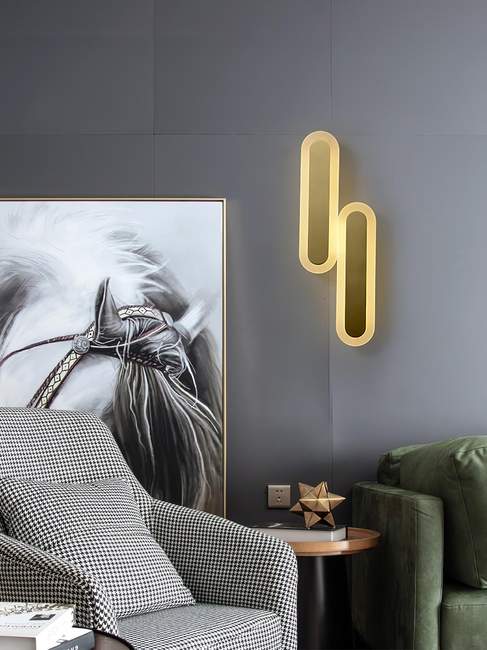 Daba Modern Brass LED Wall Sconce Minimalist Acrylic Indoor Wall Lamp