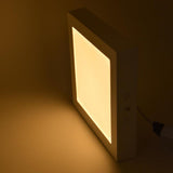 Modern Square White LED Flush Mount Ceiling Light for Low Profile Bathroom Lighting
