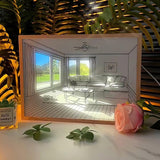 Decorative Dog Sunbathing Mural Wall Art Lamp LED Light Painting for Home Decor
