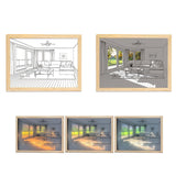 Decorative Dog Sunbathing Mural Wall Art Lamp LED Light Painting for Home Decor