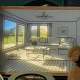 Decorative Dog Sunbathing Mural Wall Art Lamp LED Light Painting for Home Decor