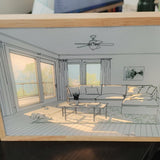 Decorative Dog Sunbathing Mural Wall Art Lamp LED Light Painting for Home Decor