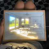 Decorative Dog Sunbathing Mural Wall Art Lamp LED Light Painting for Home Decor