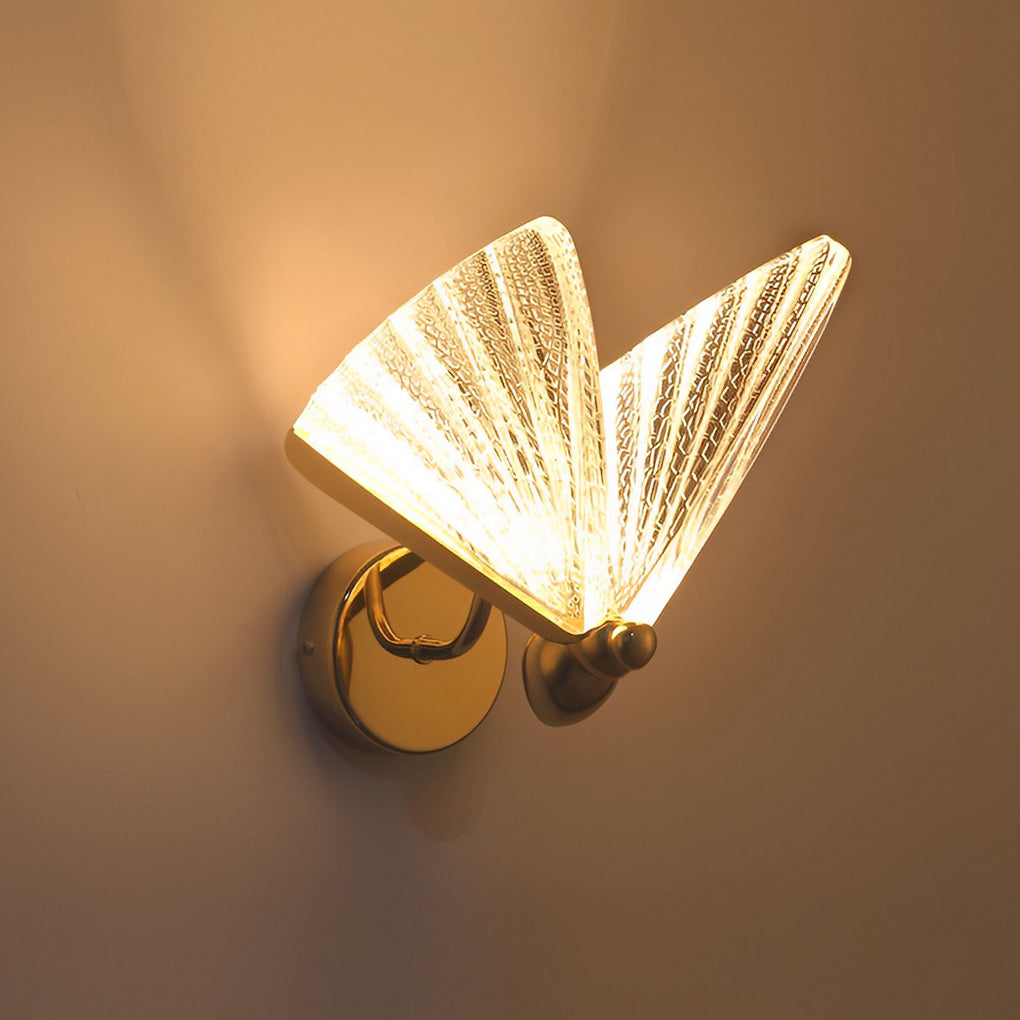 Decorative Gold Butterfly Acrylic LED Wall Lamp Modern European Style Sconce