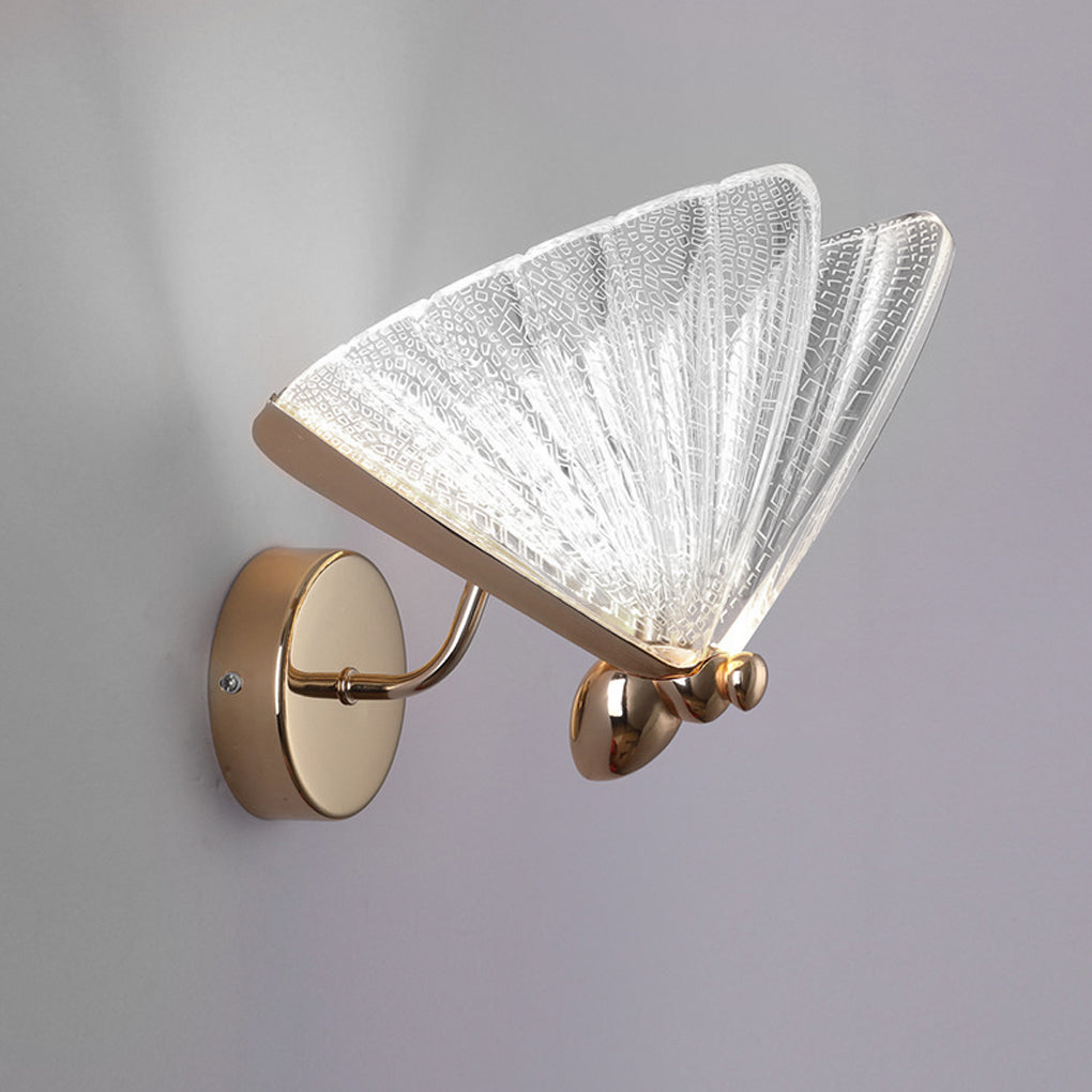 Decorative Gold Butterfly Acrylic LED Wall Lamp Modern European Style Sconce