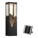 Decorative Mountain Landscape LED Outdoor Wall Sconce Solar and Hardwired Porch Light