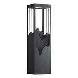 Decorative Mountain Landscape LED Outdoor Wall Sconce Solar and Hardwired Porch Light
