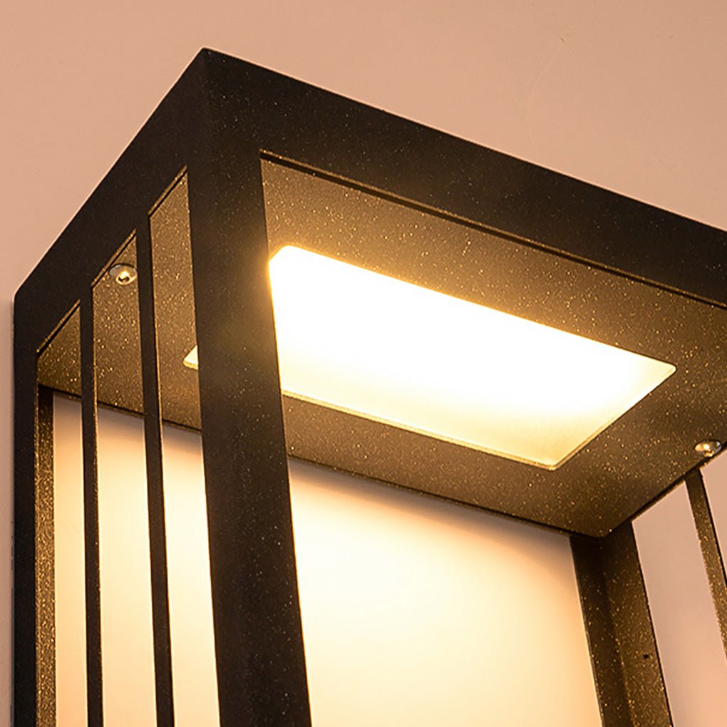 Decorative Mountain Landscape LED Outdoor Wall Sconce Solar and Hardwired Porch Light