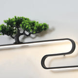 Decorative Mountain Scenery Solar LED Outdoor Wall Lamp Waterproof Light for Garden Yard