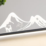 Decorative Mountain Scenery Solar LED Outdoor Wall Lamp Waterproof Light for Garden Yard
