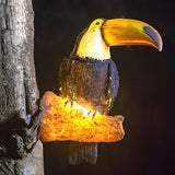 Decorative Resin Animal Parrot LED Garden Light Waterproof Outdoor Pathway Landscape Lamp